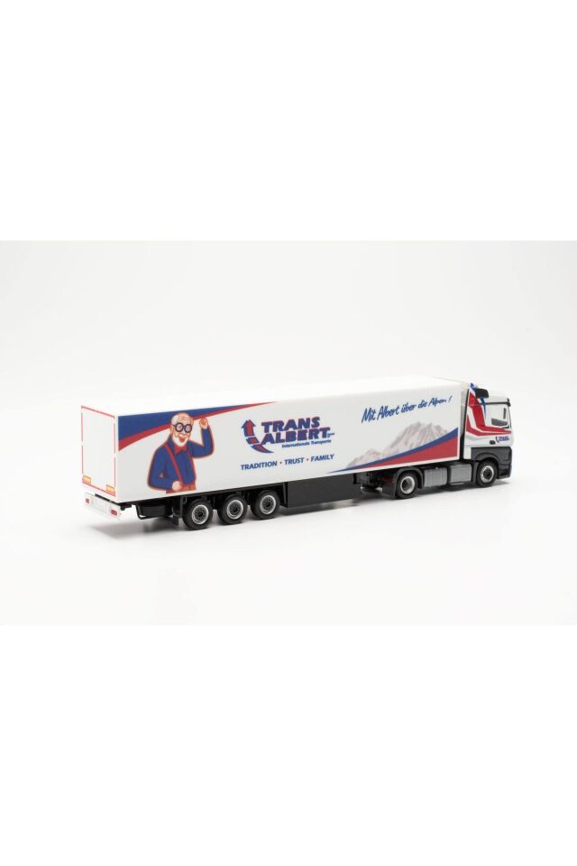 1:87 Ho Mercedes-Benz Actros Streamspace - Transalbert Italien/Sluderno (Minyatür Plastik Model ) Beyaz
