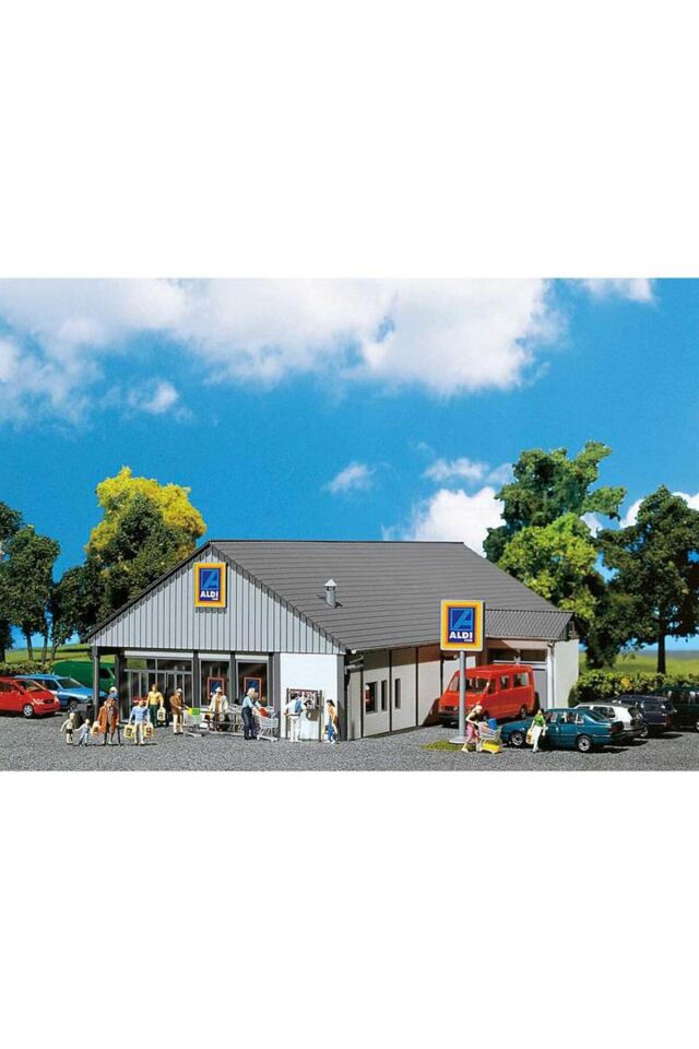 1:87 Aldi Süpermarket Plastik Maketi Renkli