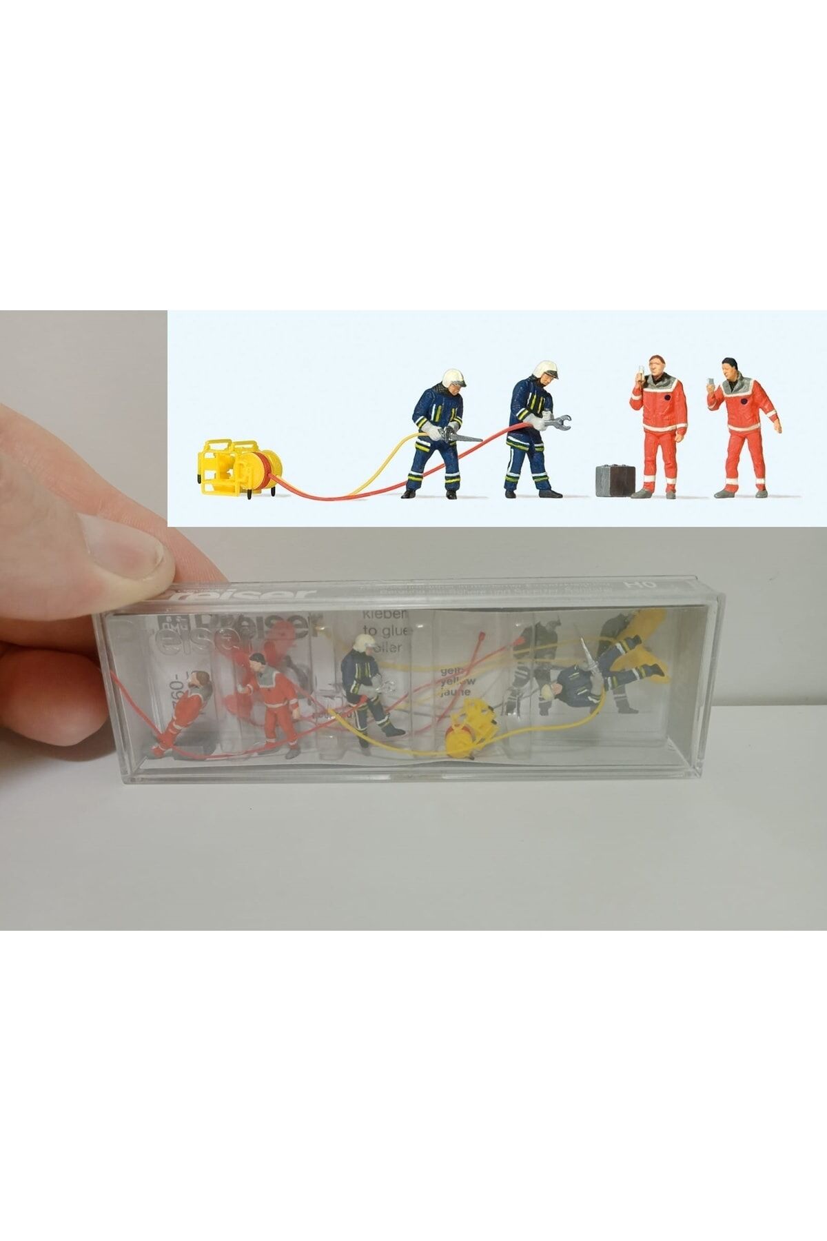 1:87 Ho Modern Itfaiyeciler Ilkyardım Minyatür Figür Seti Renkli