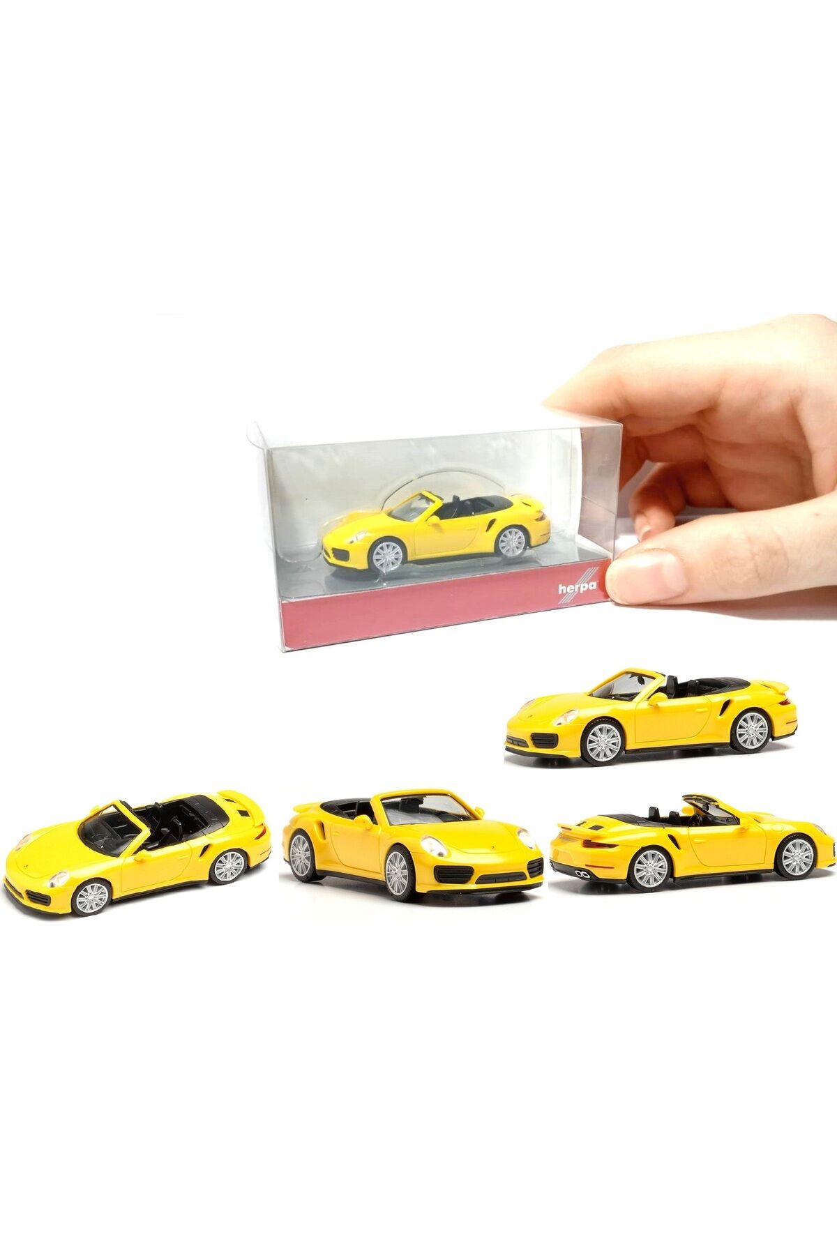 1/87 Ho Porsche 911 Turbo Cabrio / Minyatür Plastik Model