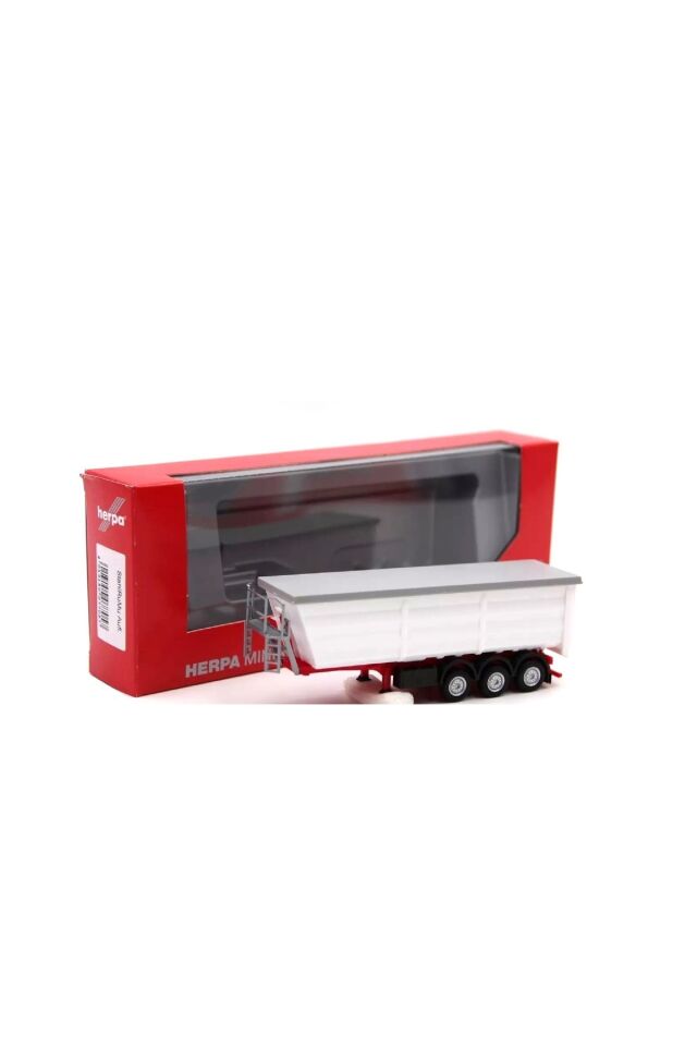 1:87 Ho Çelik kasalı treyler, beyaz (Minyatür Plastik Model )