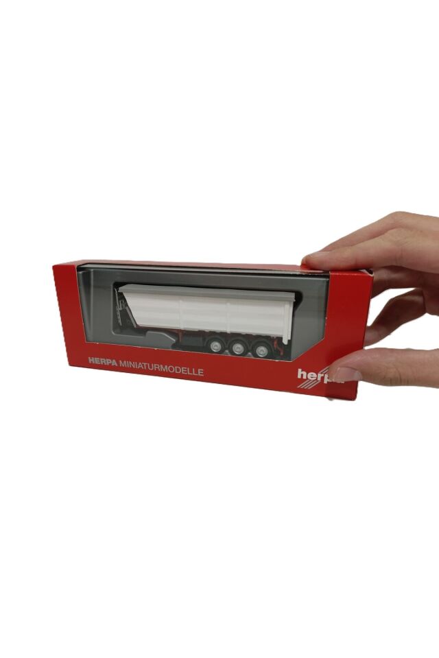 1:87 Ho Çelik kasalı treyler, beyaz (Minyatür Plastik Model )