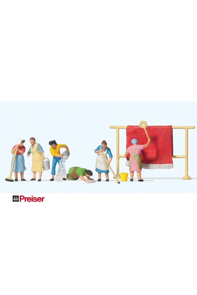 1:87 Ho Temizlik yapan Ev hanımları Minyatür figür Seti
