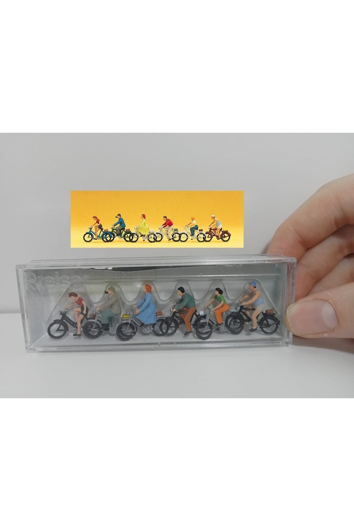 1:87 Ho Bisiklete binenler Minyatür Figür Seti