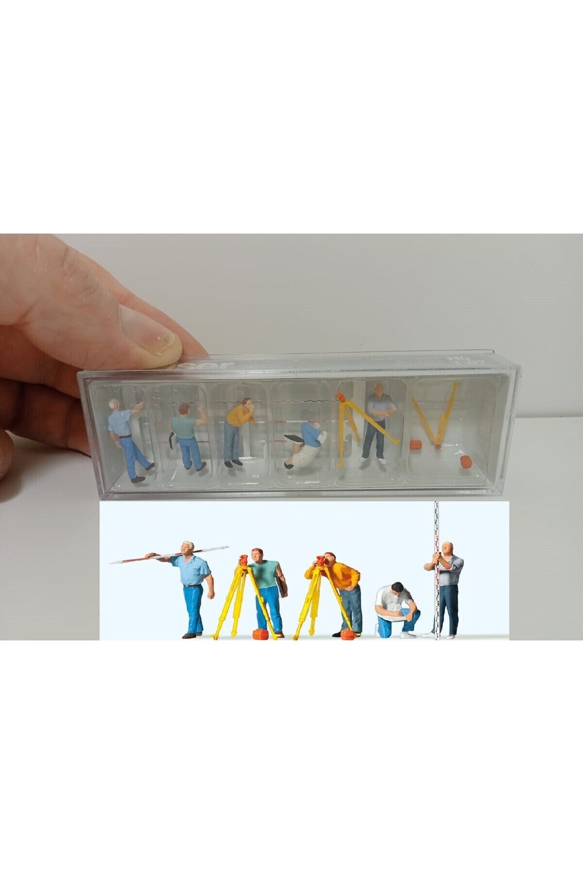 1:87 Ho Kadastro ekibi Minyatür Figür Seti.