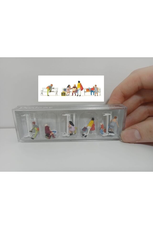 1:87 Ho Bankta Alışveriş Yapan Insanlar Minyatür Figür Seti