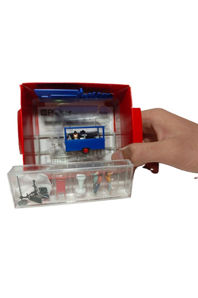 1:87 Ho Mobil büfe Döner Karavanı (Minyatür Figür Seti )