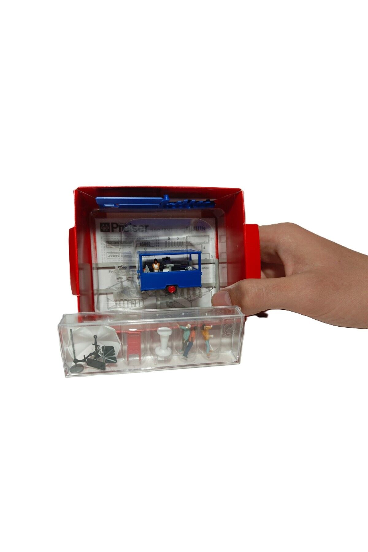 1:87 Ho Mobil büfe Döner Karavanı (Minyatür Figür Seti )