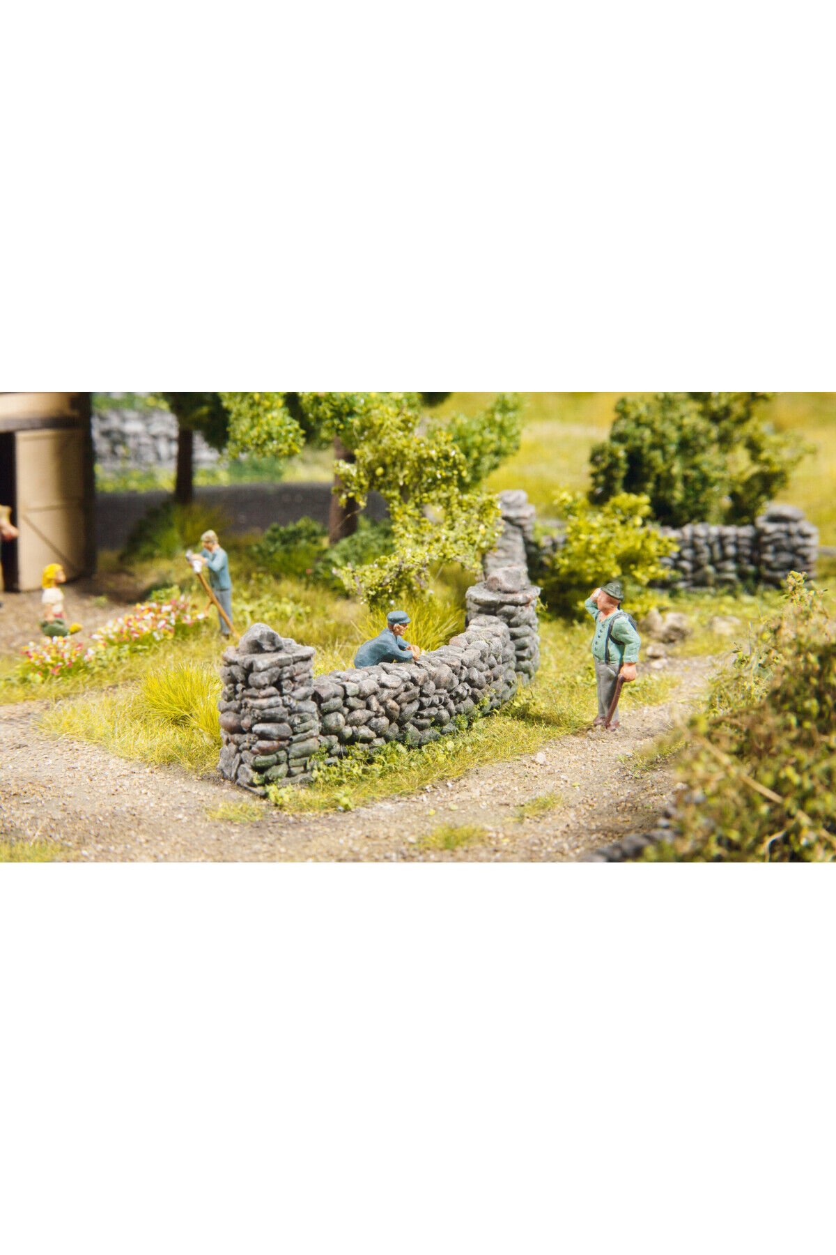 1:87 Ho Maket Diorama İçin Plastik Maket Taş Duvar Seti .