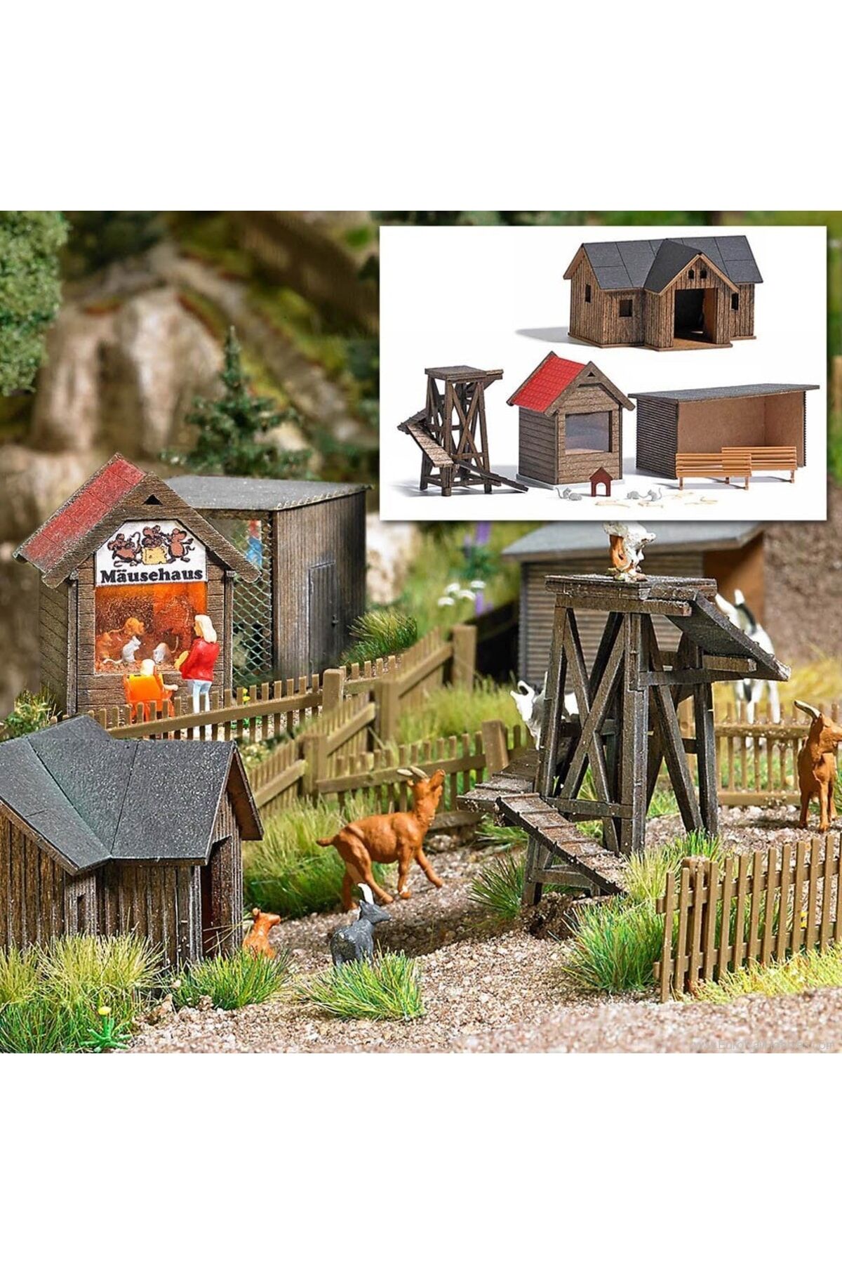 Maket Vahşi Yaşam Parkı 1/87 4 Parça N:1587