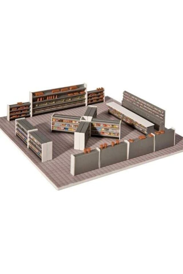 1:87 Ho Market iç Detay Seti Maket + 5 Adet Led
