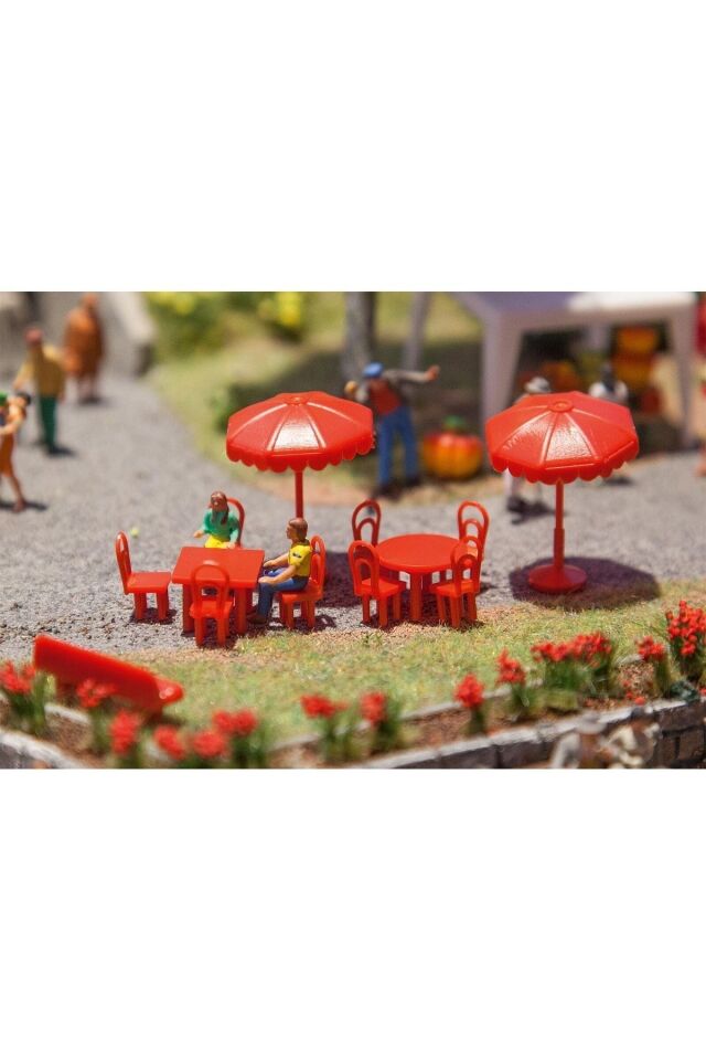 1:87 Ho Şemsiye, Masa,bank Seti Maket