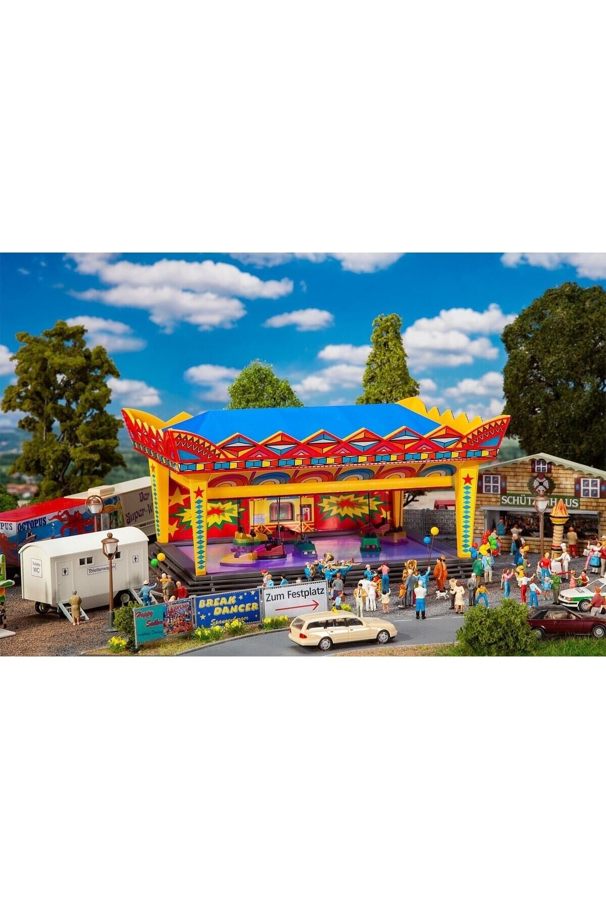 1:87 Ho Lunapark Çarpışan Arabalar Maket