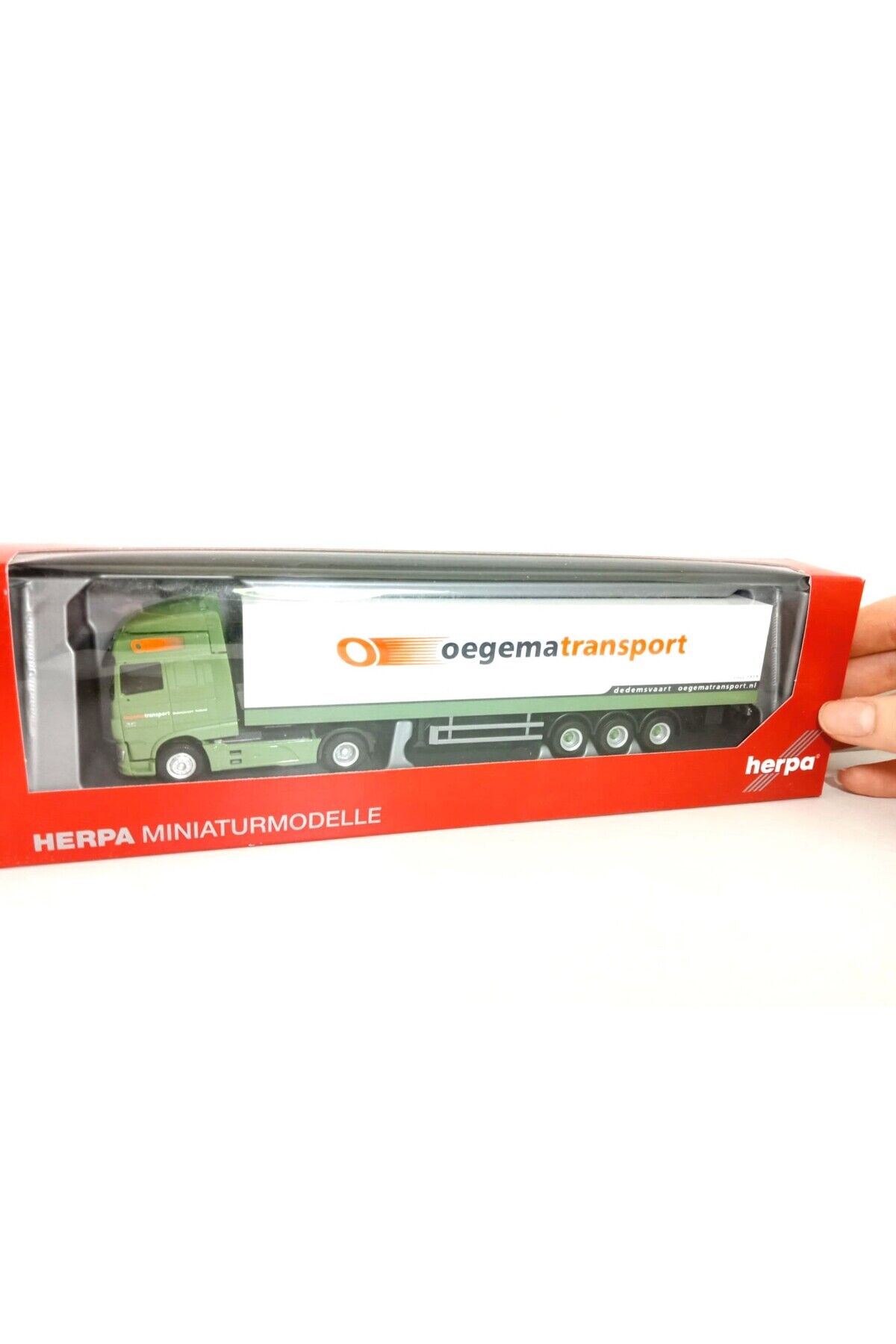 1:87 Ho Herpa DAF XF SC Euro 6 Koffer-Sattelzug Oegema (NL) MİNYATÜR MODEL
