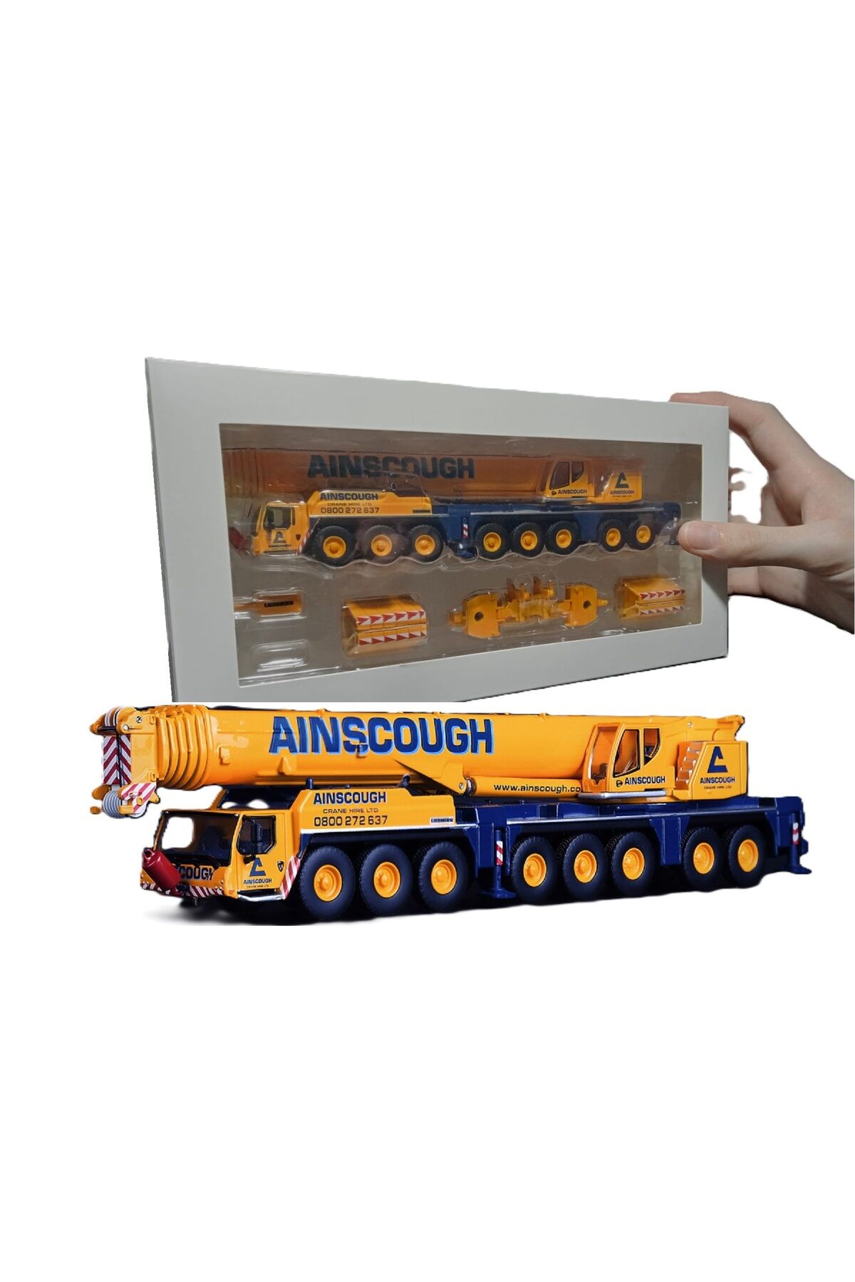 1:87 HO LIEBHERR LTM 1450-8.1 (Yüksek kaliteli döküm Metal ) Minyatür Model