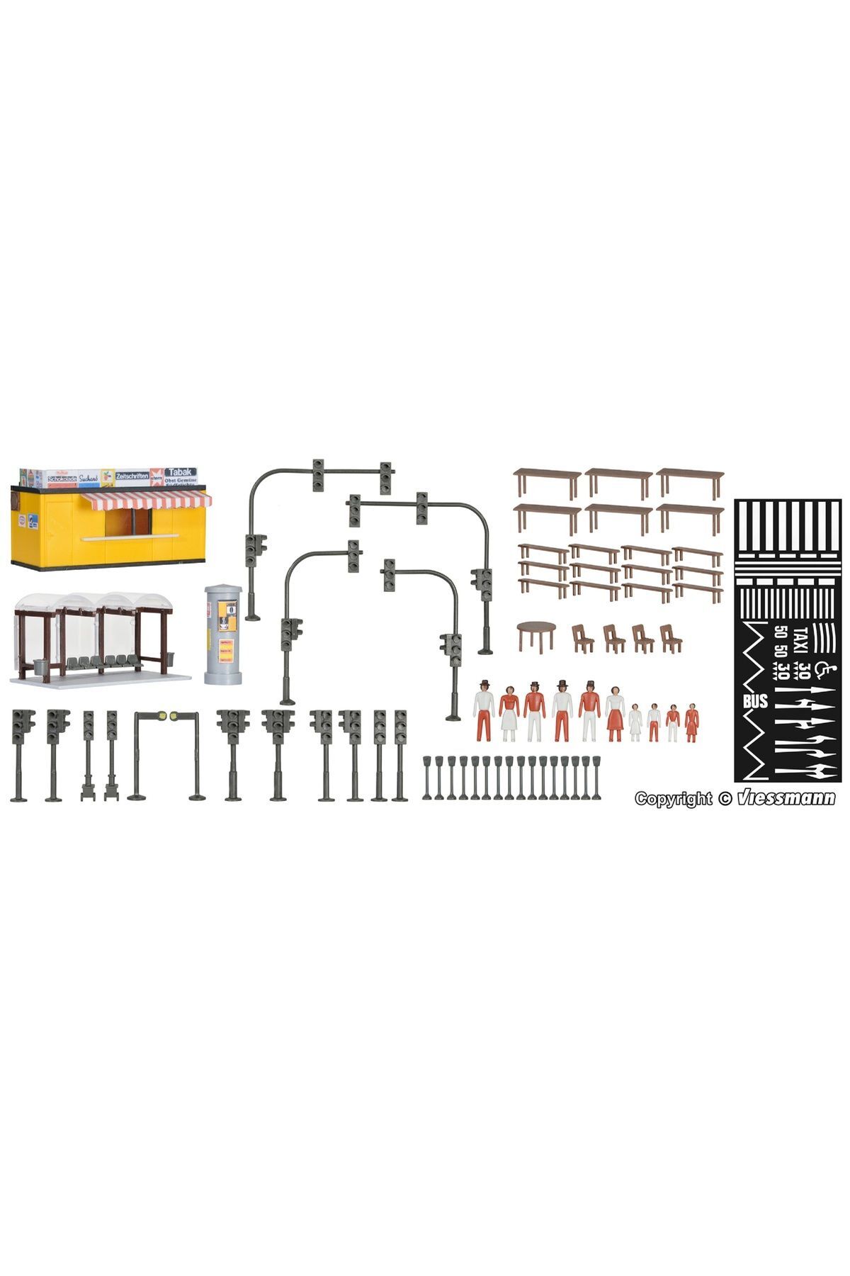 1:87 Ho Maket Kit Diorama Şehir Tasarım dekorasyon seti aksesuarları.