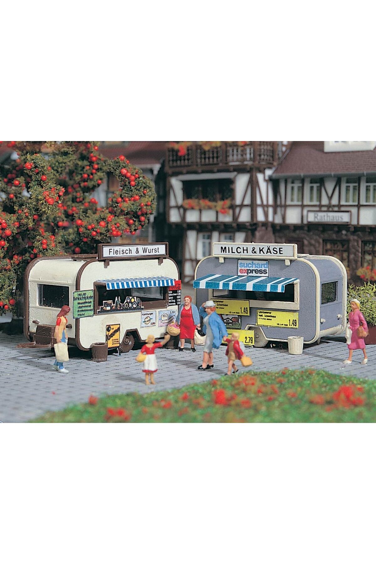 1:87 Ho Vollmer Büfe tipi 2 adet karavan Maket