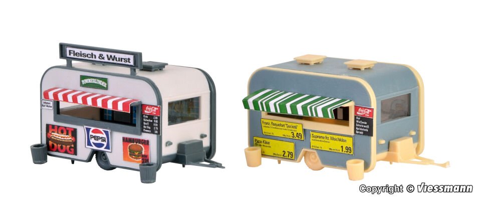 1:87 Ho Vollmer Büfe tipi 2 adet karavan Maket