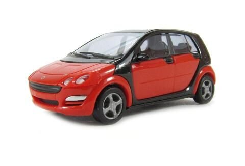 1/87 Ho Smart Forfour Red -minyatür Model