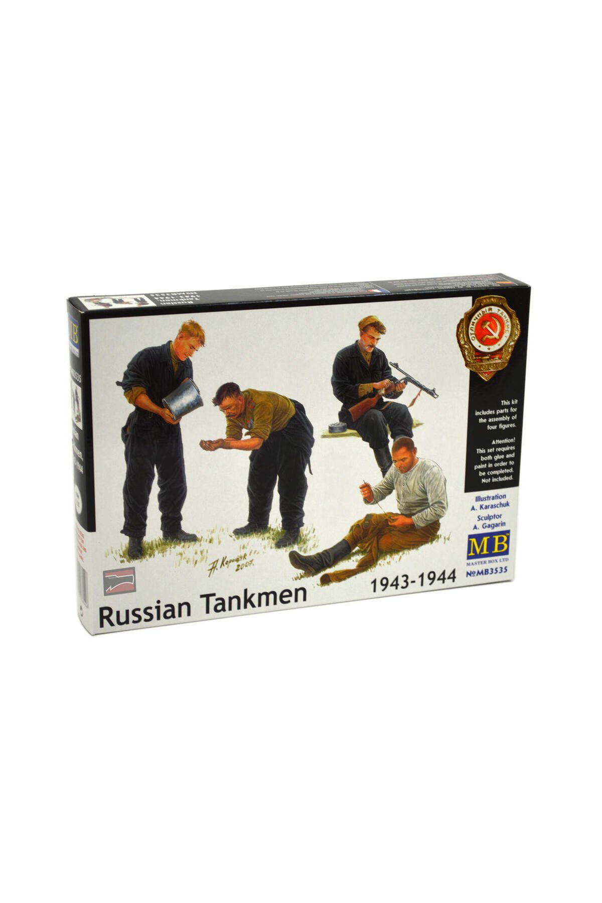 1:35 Russian Tankmen 1943-1944 Maket Figür Askerler