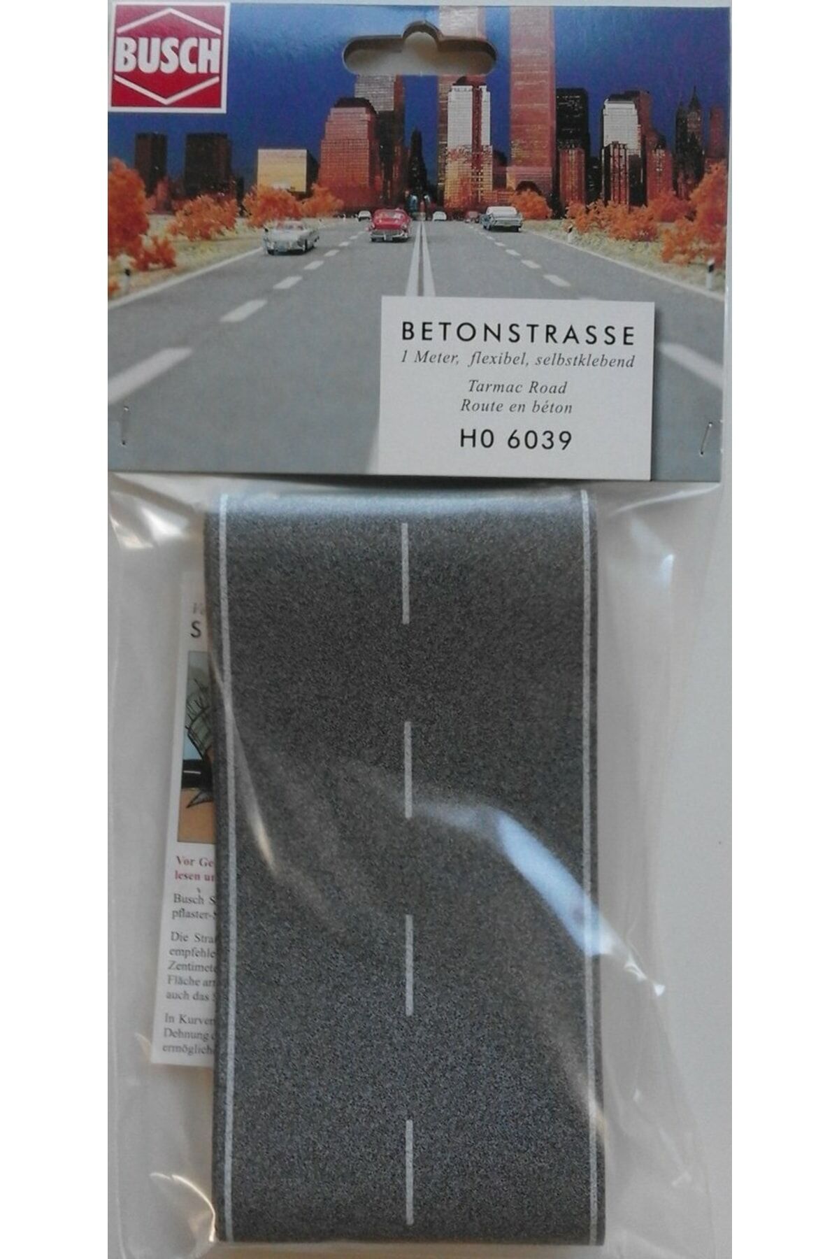 1:87 Ho Maket  Çizgili Beton Asfalt Yol Zemini Gri
