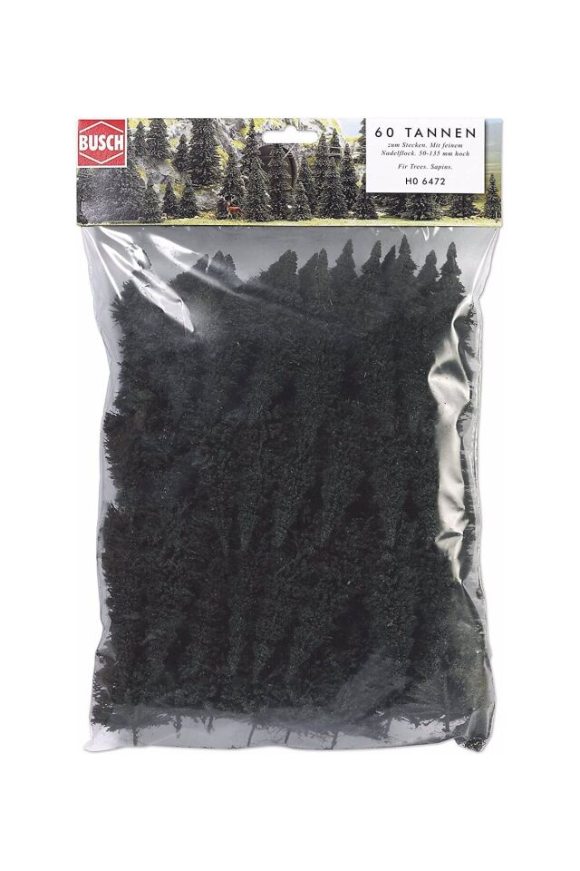 1:87 Ho Busch iğne floklu köknar maket ağaçları seti Avantaj Paket ( 60 Adet )