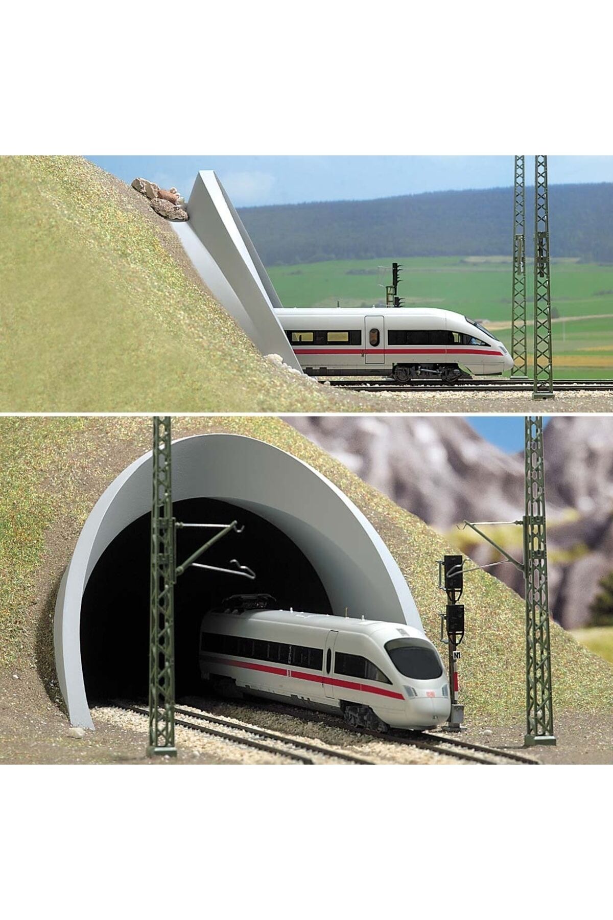 1:87 Ho Maket 2 Hatlı Modern Tünel Girişi