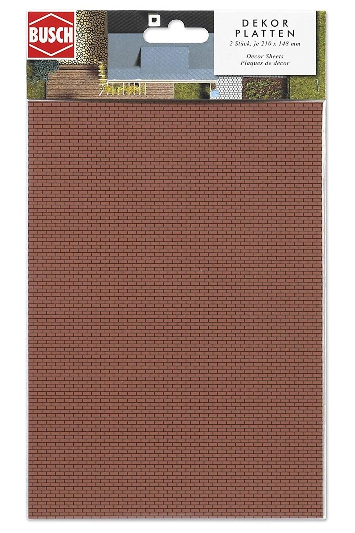 1:87 Ho Kırmızı Tuğla Maket Kartonu Dekoru