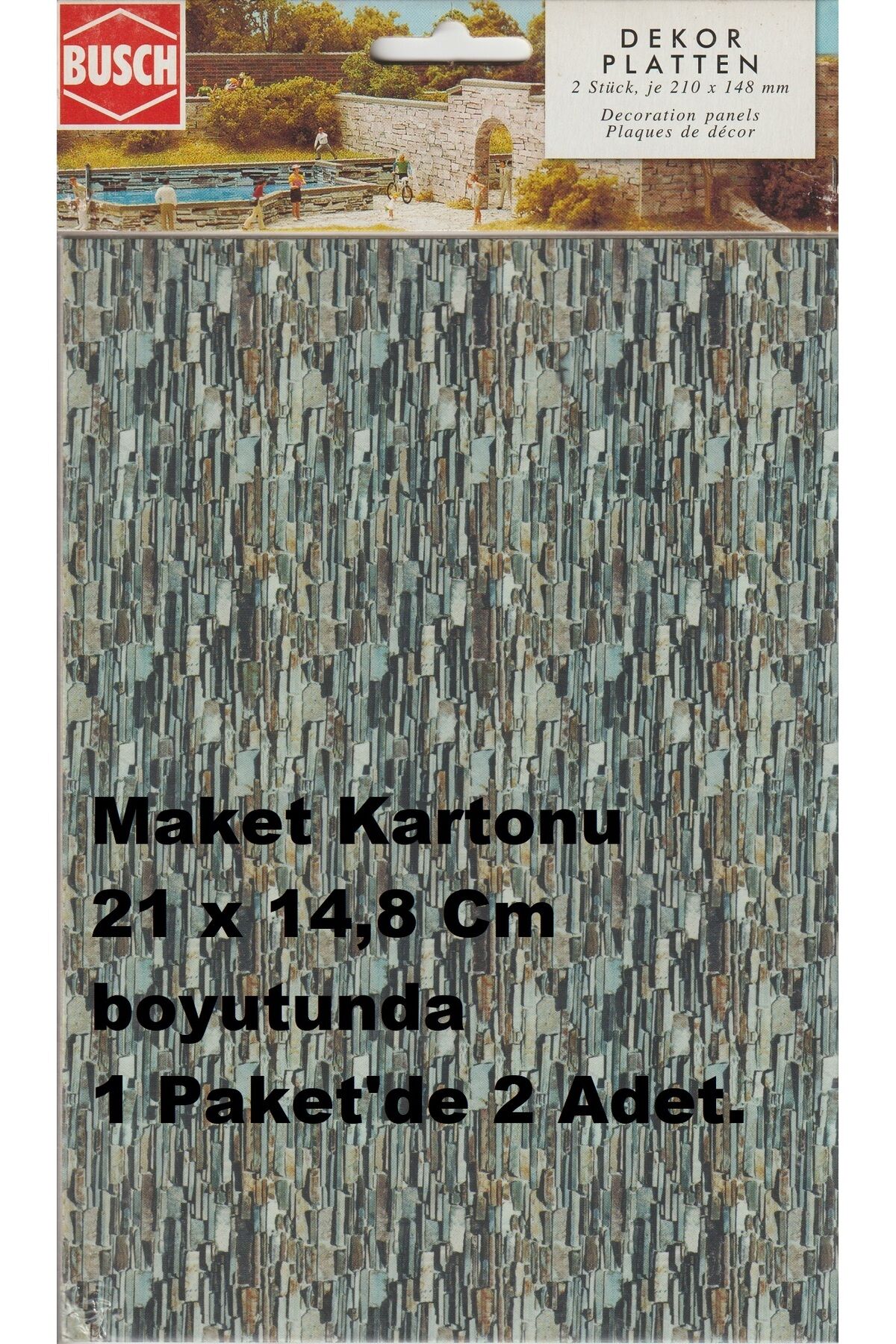1:87 Ho Taş Duvar Döşeme Maket Kartonu