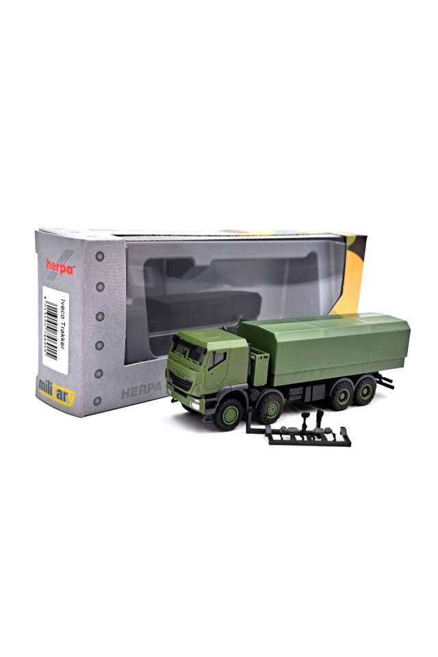 1:87 Ho Iveco Trakker 8x8 Askeri korumalı Brandalı açık kasa kamyon ( Minyatür Plastik Model )