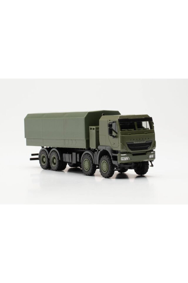 1:87 Ho Iveco Trakker 8x8 Askeri korumalı Brandalı açık kasa kamyon ( Minyatür Plastik Model )