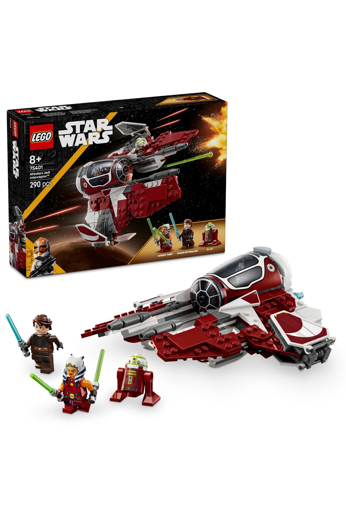 ® Star Wars: Klon Savaşları™ Ahsoka’nın Jedi Interceptor™’ı 75401 - 8+ Oyuncak Yapım Seti (290P)