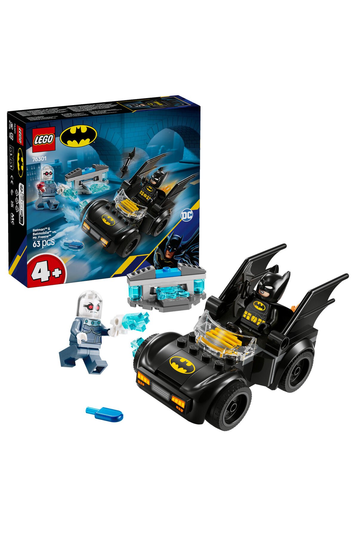 ® DC Batman™: Batman ve Batmobile™, Mr. Freeze™’e Karşı 76301 - 4+ Yaratıcı Oyuncak Yapım Seti (63P)