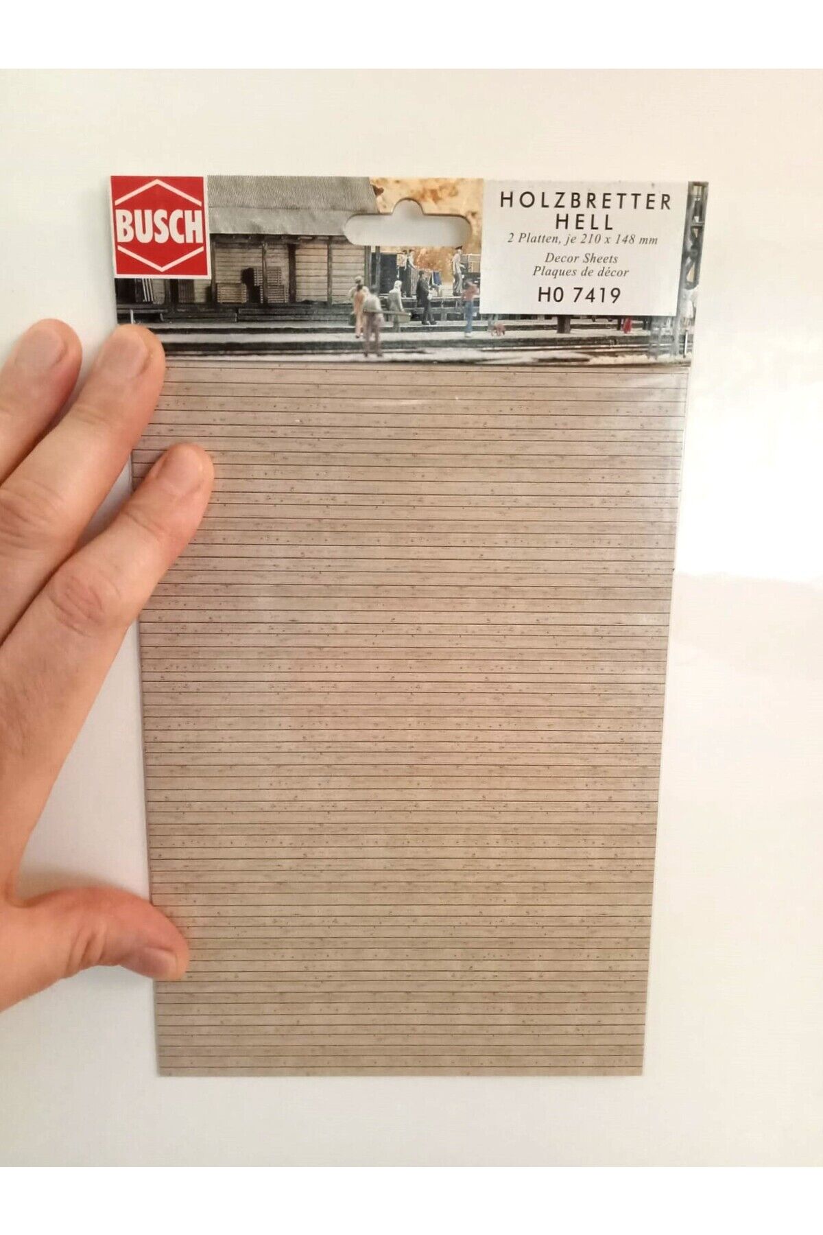 1:87 Ho Ahşap Ağaç Döşeme Görünümlü Maket Kartonu