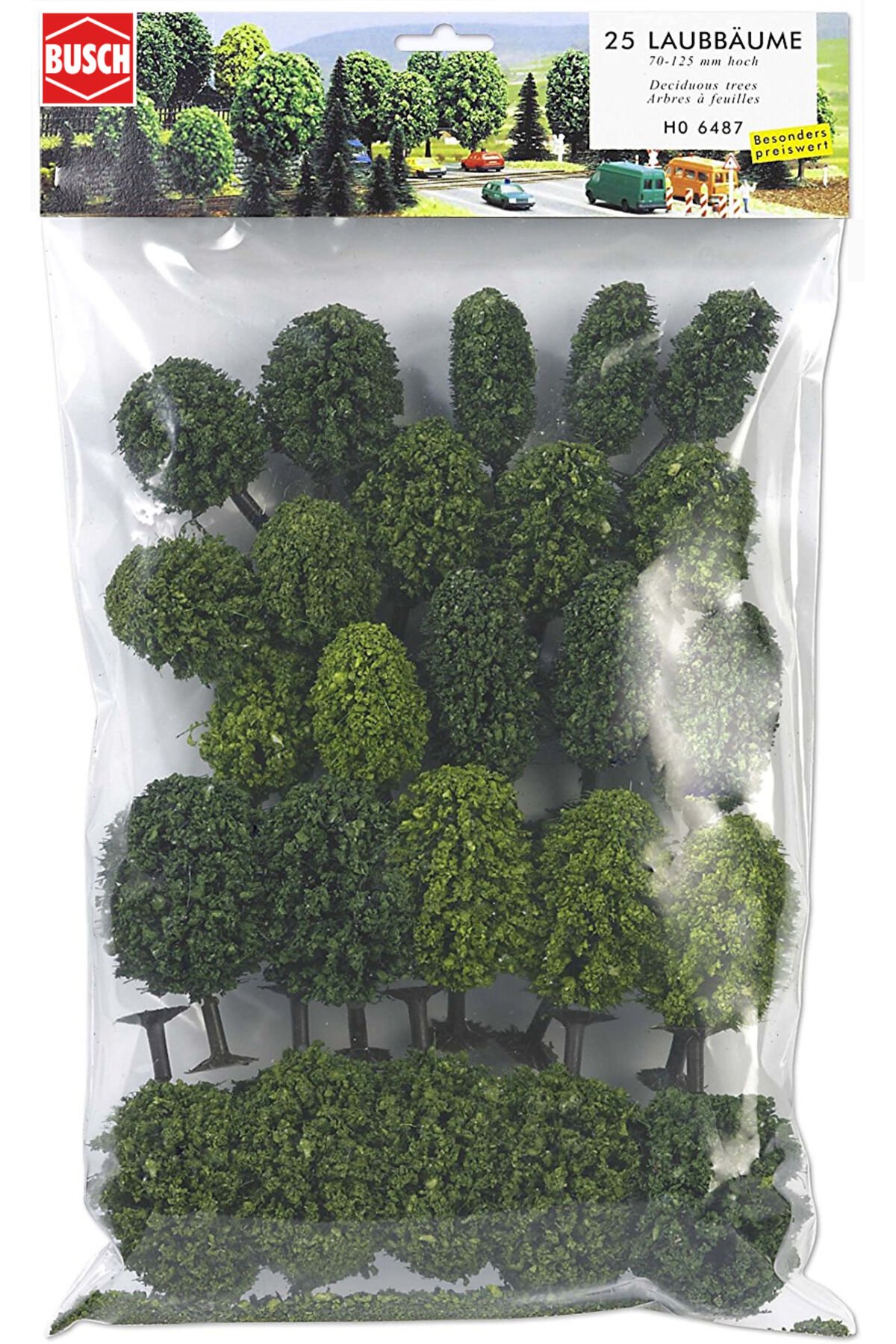 1:87 Ho Busch Yaprak Döken Maket Ağaç seti Avantaj Paket  ( 25 Adet )