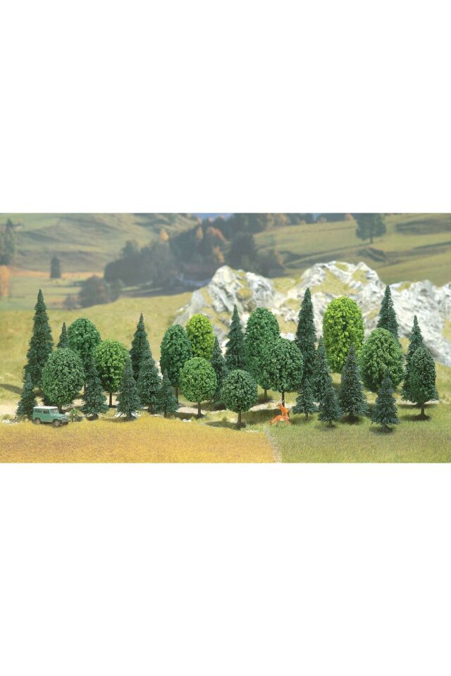 1:87 Ho karışık Orman  Ağaç seti  maket  ( 30 Adet Ağaç )