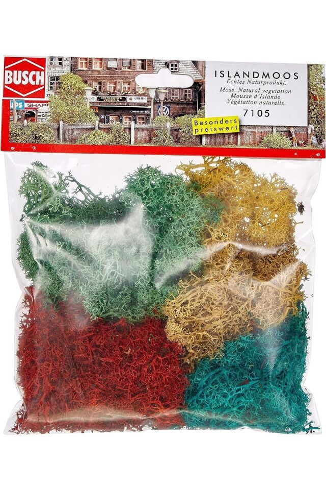1:87 Ho Islandmoos Mimari Maket , teraryum ve Model Trenler için ( 70 gr. )