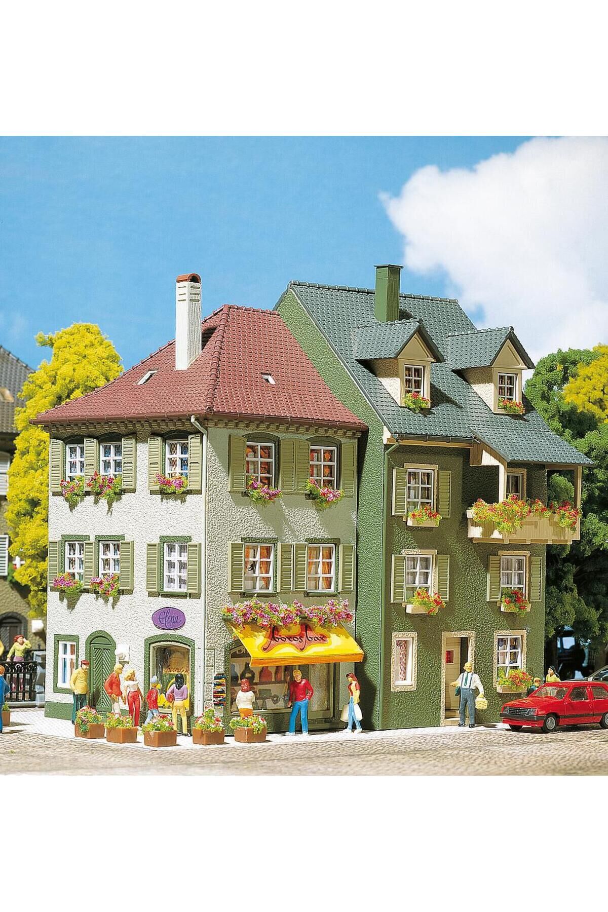 1:87 Ho Faller 2 Adet Şehir evi Plastik Maket