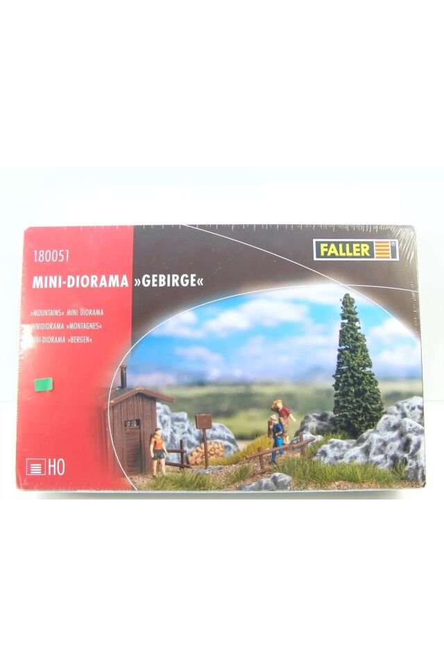 1:87 Ho Dağlık Bölge Mini Diorama Seti Plastik Maket ( 19x14x10 Cm)