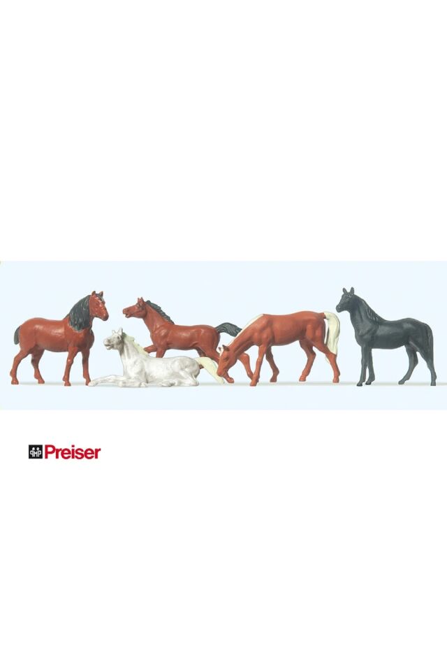 1:87 Preiser Atlar Minyatür Figür Seti