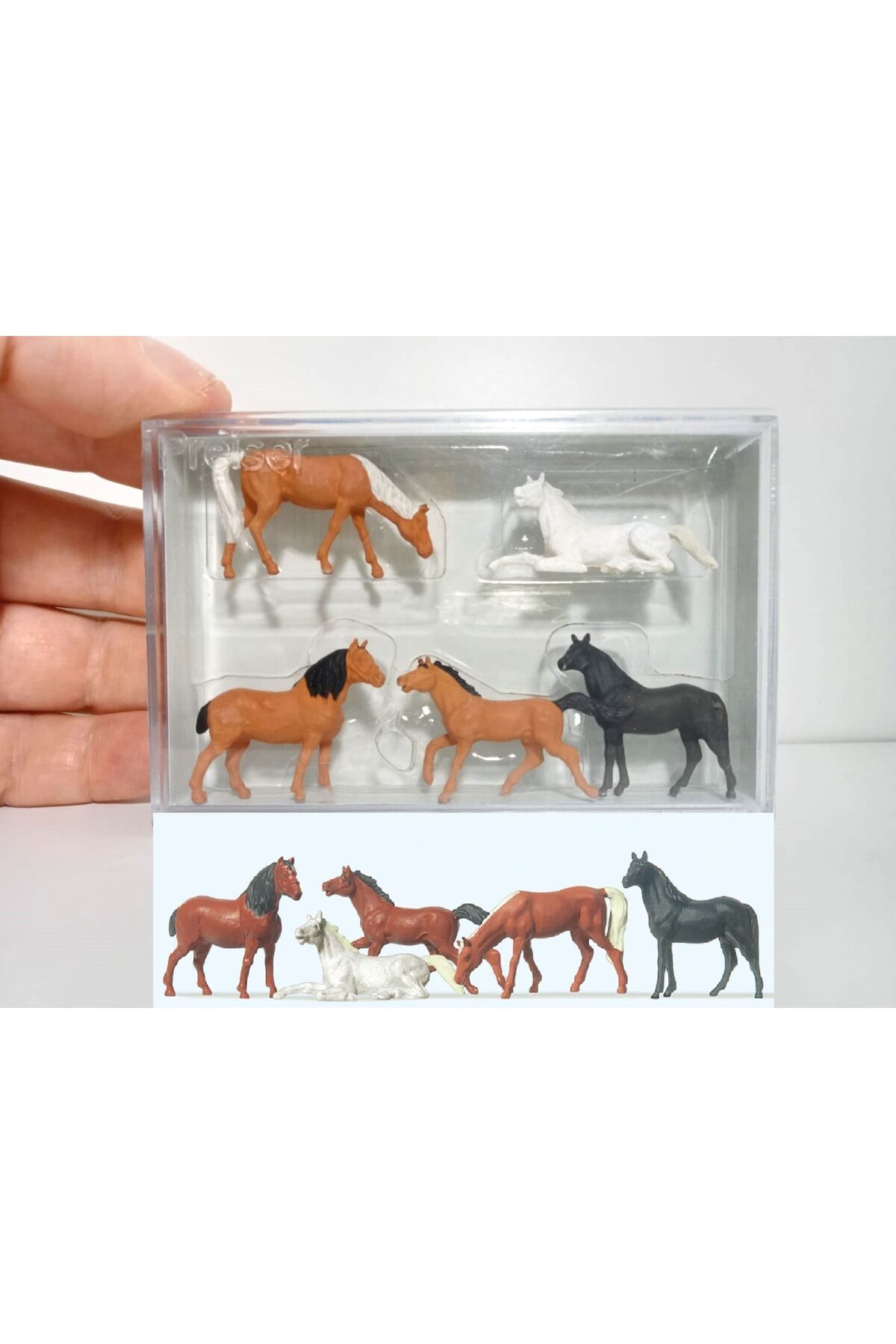 1:87 Preiser Atlar Minyatür Figür Seti